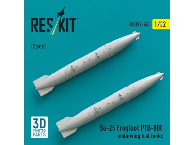 Su-25 Frogfoot PTB-800 underwing fuel tanks (2 pcs) (3D Printed) 