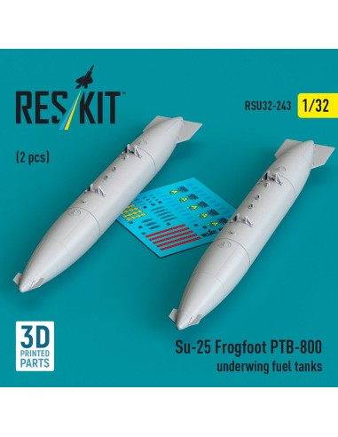 Su-25 Frogfoot PTB-800 underwing fuel tanks (2 pcs) (3D Printed) 