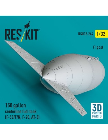 150 gallon centerline fuel tank (F-5E/F/N, F-20, AT-3) (1 pcs) (3D Printed) 
