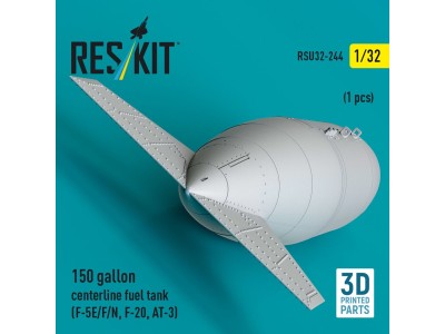 150 gallon centerline fuel tank (F-5E/F/N, F-20, AT-3) (1 pcs) (3D Printed) 