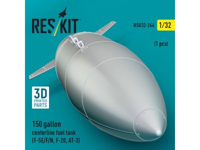150 gallon centerline fuel tank (F-5E/F/N, F-20, AT-3) (1 pcs) (3D Printed) 