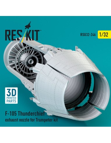 F-105 Thunderchief exhaust nozzle for Trumpeter kit (3D Printed) 