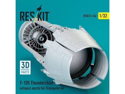 F-105 Thunderchief exhaust nozzle for Trumpeter kit (3D Printed) 