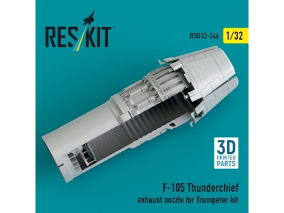 F-105 Thunderchief exhaust nozzle for Trumpeter kit (3D Printed) 