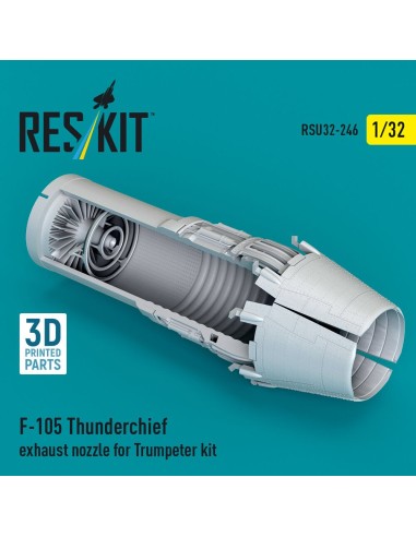 F-105 Thunderchief exhaust nozzle for Trumpeter kit (3D Printed) 