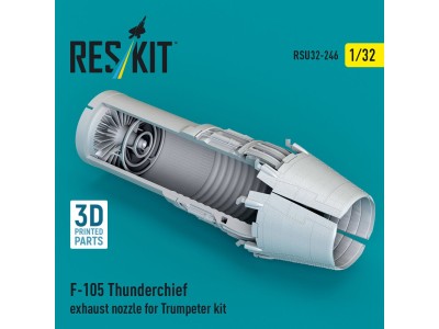 F-105 Thunderchief exhaust nozzle for Trumpeter kit (3D Printed) 