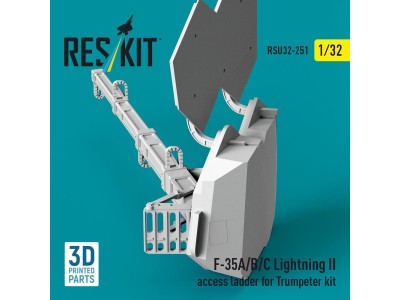 F-35A/B/C Lightning II access ladder for Trumpeter kit (3D Printed) 