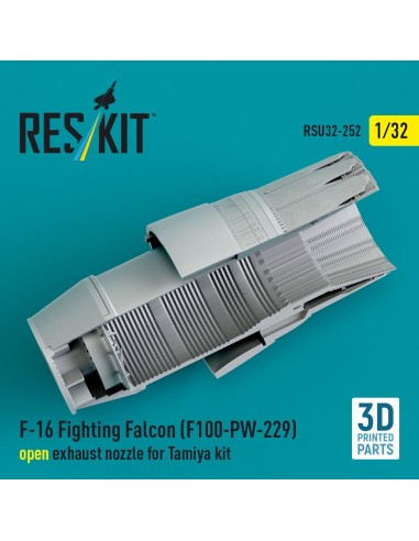F-16 Fighting Falcon (F100-PW-229) open exhaust nozzle for Tamiya kit (3D Printed) 