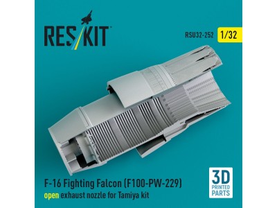 F-16 Fighting Falcon (F100-PW-229) open exhaust nozzle for Tamiya kit (3D Printed) 