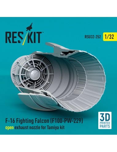 F-16 Fighting Falcon (F100-PW-229) open exhaust nozzle for Tamiya kit (3D Printed) 