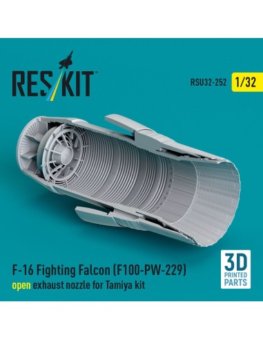 F-16 Fighting Falcon (F100-PW-229) open exhaust nozzle for Tamiya kit (3D Printed) 