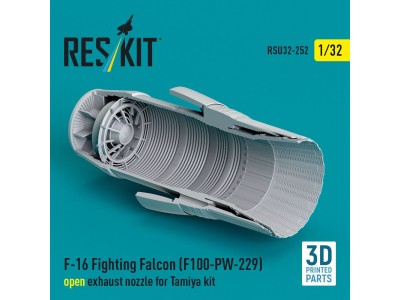 F-16 Fighting Falcon (F100-PW-229) open exhaust nozzle for Tamiya kit (3D Printed) 