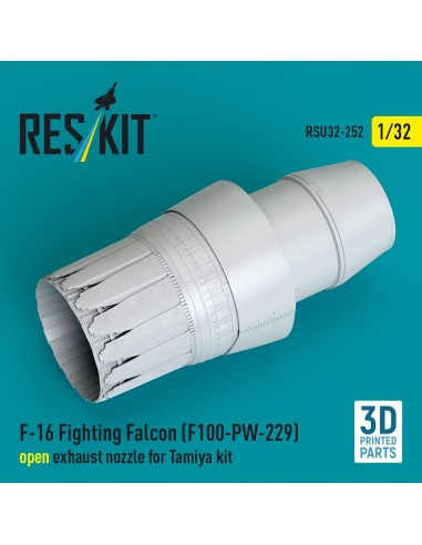 F-16 Fighting Falcon (F100-PW-229) open exhaust nozzle for Tamiya kit (3D Printed) 