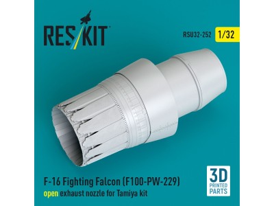 F-16 Fighting Falcon (F100-PW-229) open exhaust nozzle for Tamiya kit (3D Printed) 