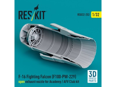 F-16 Fighting Falcon (F100-PW-229) open exhaust nozzle for Academy / AFV Club kit (3D Printed) 