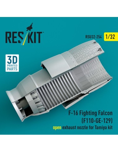 F-16 Fighting Falcon (F110-GE-129) open exhaust nozzle for Tamiya kit (3D Printed) 