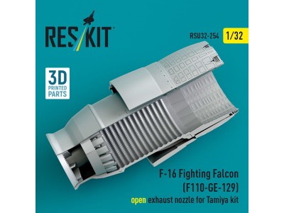 F-16 Fighting Falcon (F110-GE-129) open exhaust nozzle for Tamiya kit (3D Printed) 