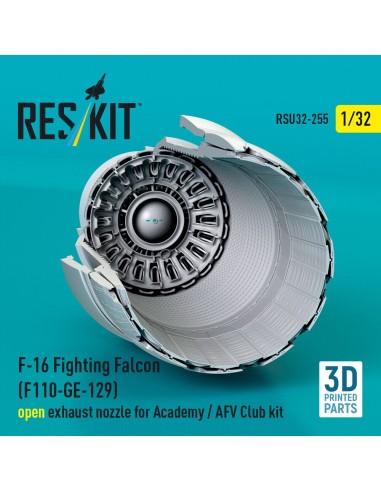F-16 Fighting Falcon (F110-GE-129) open exhaust nozzle for Academy / AFV Club kit (3D Printed) 