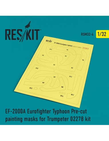 EF-2000A Eurofighter Typhoon Pre-cut painting masks for Trumpeter 02278 kit 