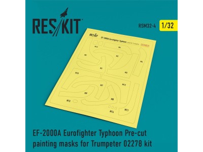EF-2000A Eurofighter Typhoon Pre-cut painting masks for Trumpeter 02278 kit 