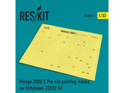 Mirage 2000C Pre-cut painting masks for KittyHawk 32020 kit 