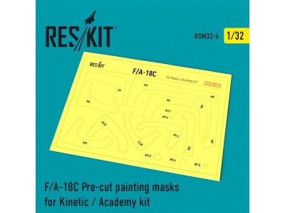 F/A-18C Hornet Pre-cut painting masks for Kinetic / Academy kit 