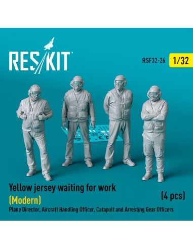 Yellow jersey waiting for work (Modern) Plane Director, Aircraft Handling Officer, Catapult and Arresting Gear Officers (4 pcs) 