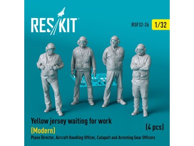 Yellow jersey waiting for work (Modern) Plane Director, Aircraft Handling Officer, Catapult and Arresting Gear Officers (4 pcs) 