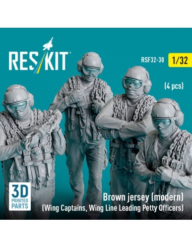 Brown jersey (modern) (Wing Captains, Wing Line Leading Petty Officers) (4 pcs) (3D Printed) 