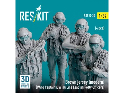 Brown jersey (modern) (Wing Captains, Wing Line Leading Petty Officers) (4 pcs) (3D Printed) 
