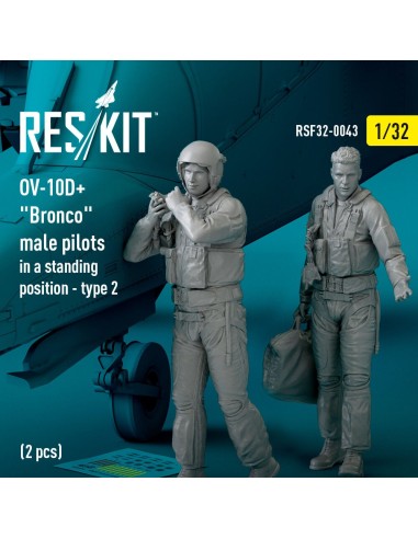 OV-10D+ Bronco male pilots (in a standing position - type 2) (2 pcs) (3D Printed) 
