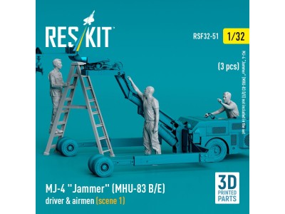 MJ-4 Jammer (MHU-83 B/E) driver & airmen (scene 1) (3 pcs) (3D Printed) 