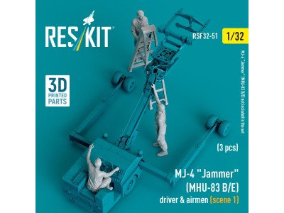 MJ-4 Jammer (MHU-83 B/E) driver & airmen (scene 1) (3 pcs) (3D Printed) 
