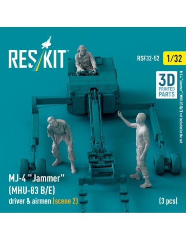 MJ-4 Jammer (MHU-83 B/E) driver & airmen (scene 2) (3 pcs) (3D Printed) 