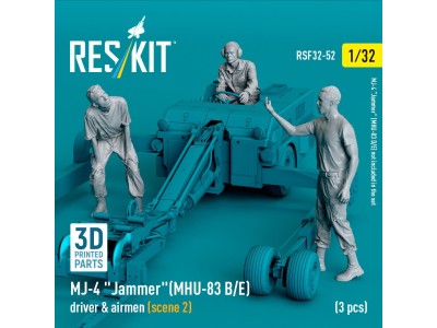 MJ-4 Jammer (MHU-83 B/E) driver & airmen (scene 2) (3 pcs) (3D Printed) 