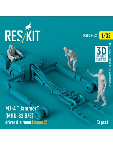 MJ-4 Jammer (MHU-83 B/E) driver & airmen (scene 2) (3 pcs) (3D Printed) 