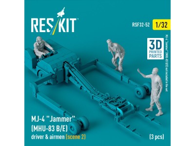 MJ-4 Jammer (MHU-83 B/E) driver & airmen (scene 2) (3 pcs) (3D Printed) 