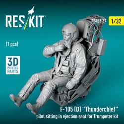F-105D Thunderchief pilot sitting in ejection seat for Trumpeter kit (1 pcs) (3D Printed)  2