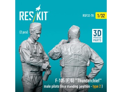 F-105 (F, G) Thunderchief male pilots (in a standing position - type 2) (2 pcs) (3D Printed) 