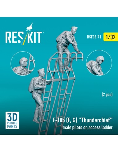 F-105 (F, G) Thunderchief male pilots on access ladder (2 pcs) (3D Printed) 