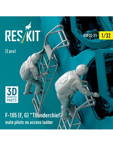 F-105 (F, G) Thunderchief male pilots on access ladder (2 pcs) (3D Printed) 