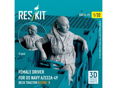 Female driver for US NAVY A/S32A-49 Deck Tractor (scene 1) (1 pcs) (3D Printed) 