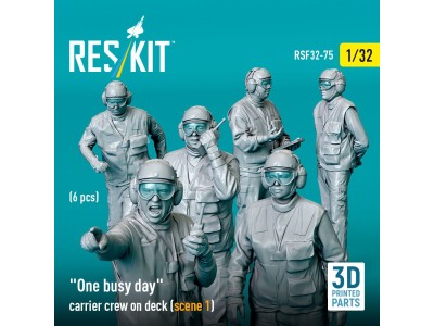 One busy day carrier crew on deck (scene 1) (6 pcs) (3D Printed) 