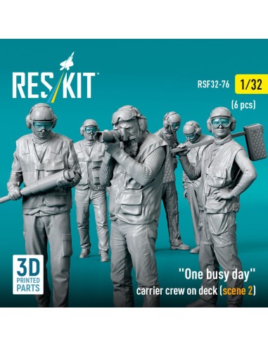 One busy day carrier crew on deck (scene 2) (6 pcs) (3D Printed) 