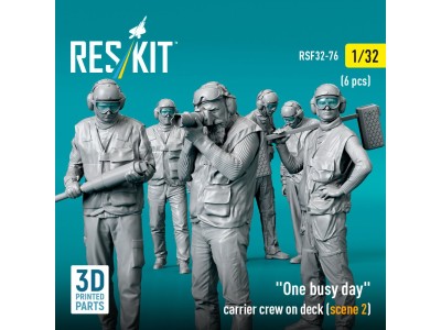 One busy day carrier crew on deck (scene 2) (6 pcs) (3D Printed) 