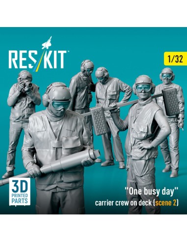 One busy day carrier crew on deck (scene 2) (6 pcs) (3D Printed) 