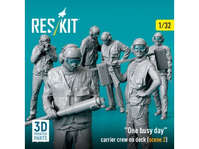 One busy day carrier crew on deck (scene 2) (6 pcs) (3D Printed) 