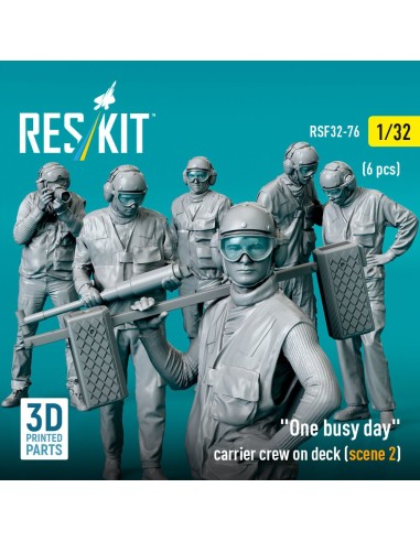 One busy day carrier crew on deck (scene 2) (6 pcs) (3D Printed) 