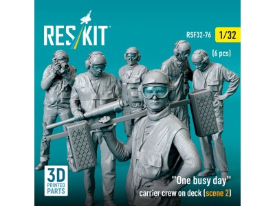 One busy day carrier crew on deck (scene 2) (6 pcs) (3D Printed) 