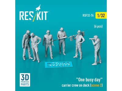 One busy day carrier crew on deck (scene 2) (6 pcs) (3D Printed) 
